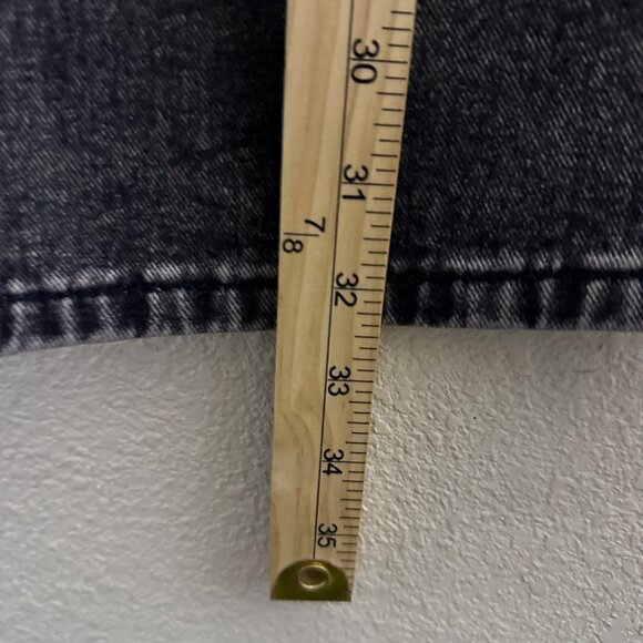 Manfinity Denim Jean Pant Women L Flared Bootcut Cargo Black Washed Punk Grunge - Picture 5 of 12